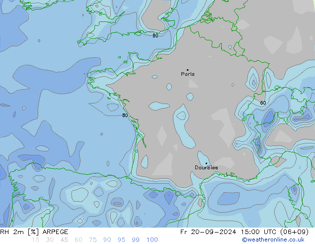 2m Nispi Nem ARPEGE Cu 20.09.2024 15 UTC