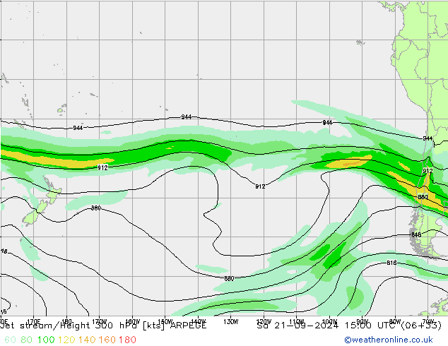 Jet Akımları ARPEGE Cts 21.09.2024 15 UTC