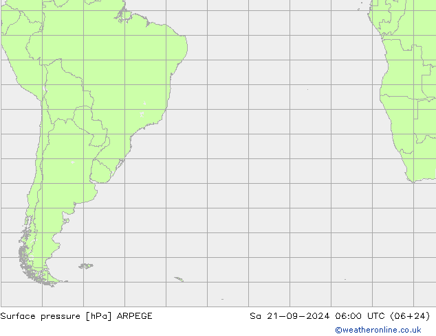 Luchtdruk (Grond) ARPEGE za 21.09.2024 06 UTC