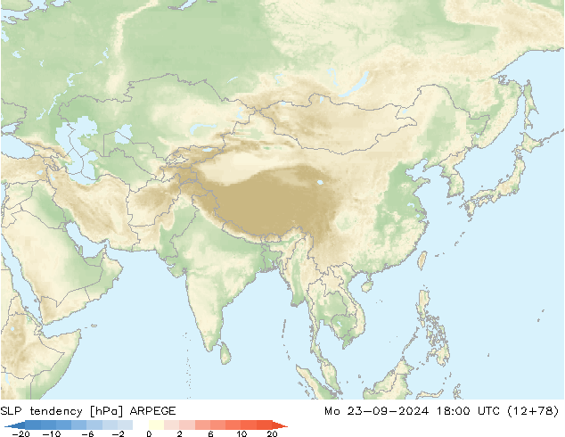 SLP tendency ARPEGE Seg 23.09.2024 18 UTC