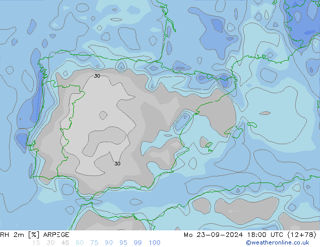 2m Nispi Nem ARPEGE Pzt 23.09.2024 18 UTC