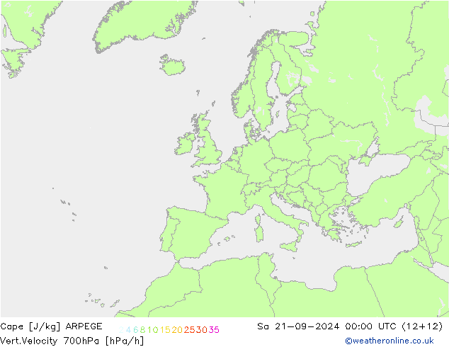 Cape ARPEGE sáb 21.09.2024 00 UTC