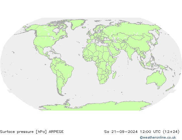 Atmosférický tlak ARPEGE So 21.09.2024 12 UTC