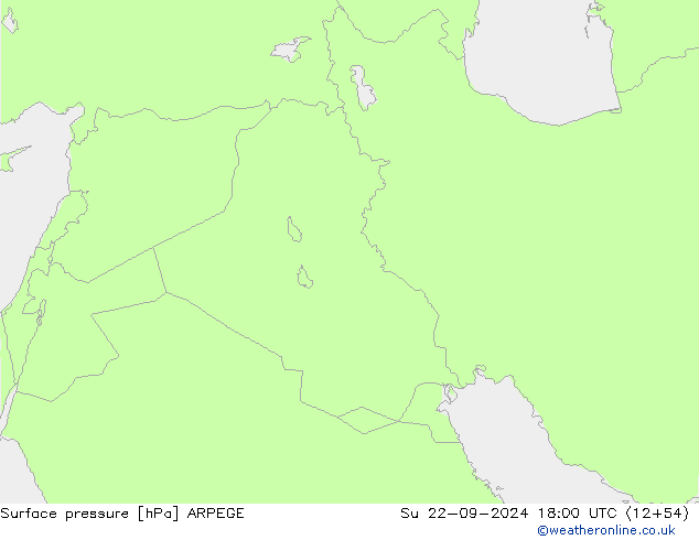 Surface pressure ARPEGE Su 22.09.2024 18 UTC