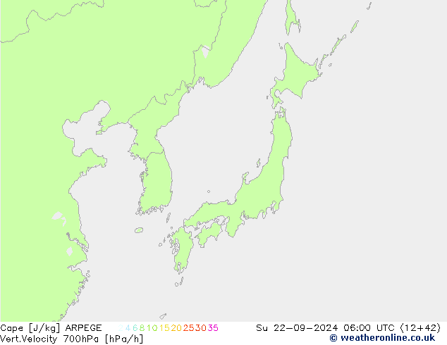 Cape ARPEGE Su 22.09.2024 06 UTC