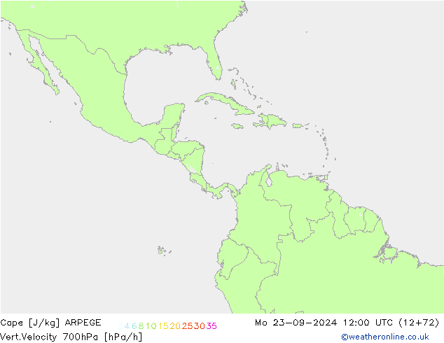 Cape ARPEGE lun 23.09.2024 12 UTC