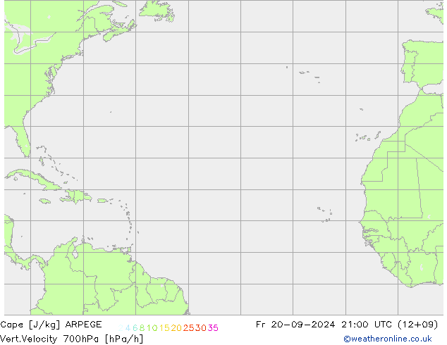 Cape ARPEGE  20.09.2024 21 UTC