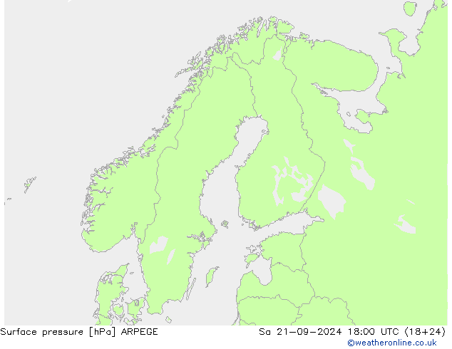 Surface pressure ARPEGE Sa 21.09.2024 18 UTC