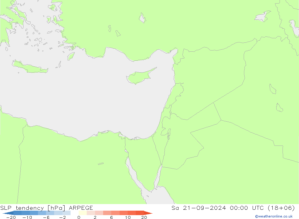 SLP tendency ARPEGE Sa 21.09.2024 00 UTC