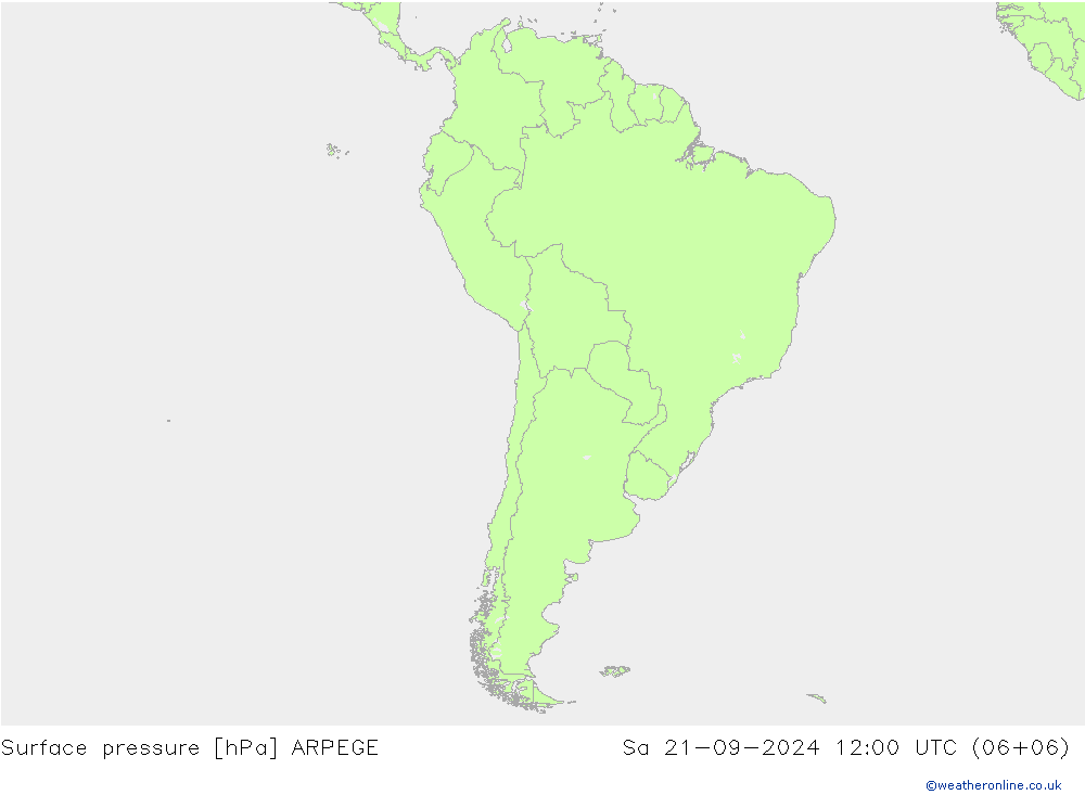 Bodendruck ARPEGE Sa 21.09.2024 12 UTC