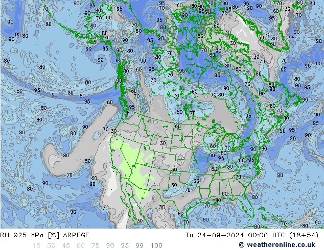 925 hPa Nispi Nem ARPEGE Sa 24.09.2024 00 UTC