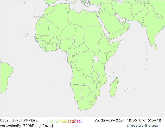 Cape ARPEGE dom 22.09.2024 18 UTC