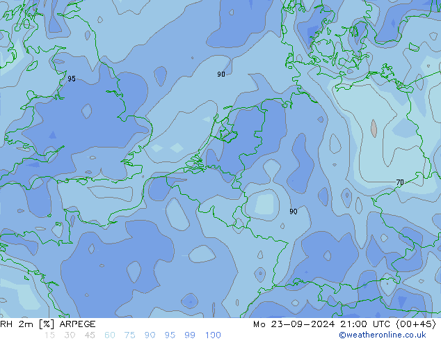 2m Nispi Nem ARPEGE Pzt 23.09.2024 21 UTC