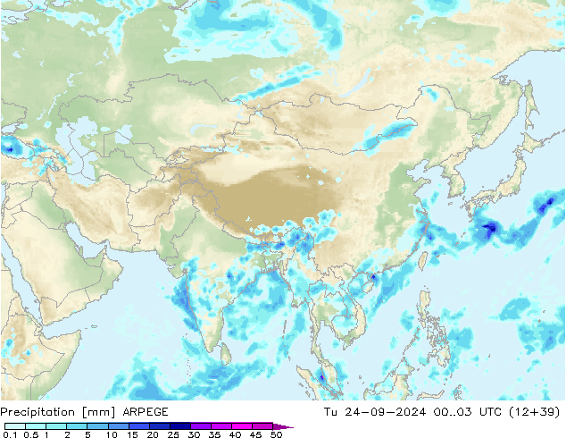 opad ARPEGE wto. 24.09.2024 03 UTC