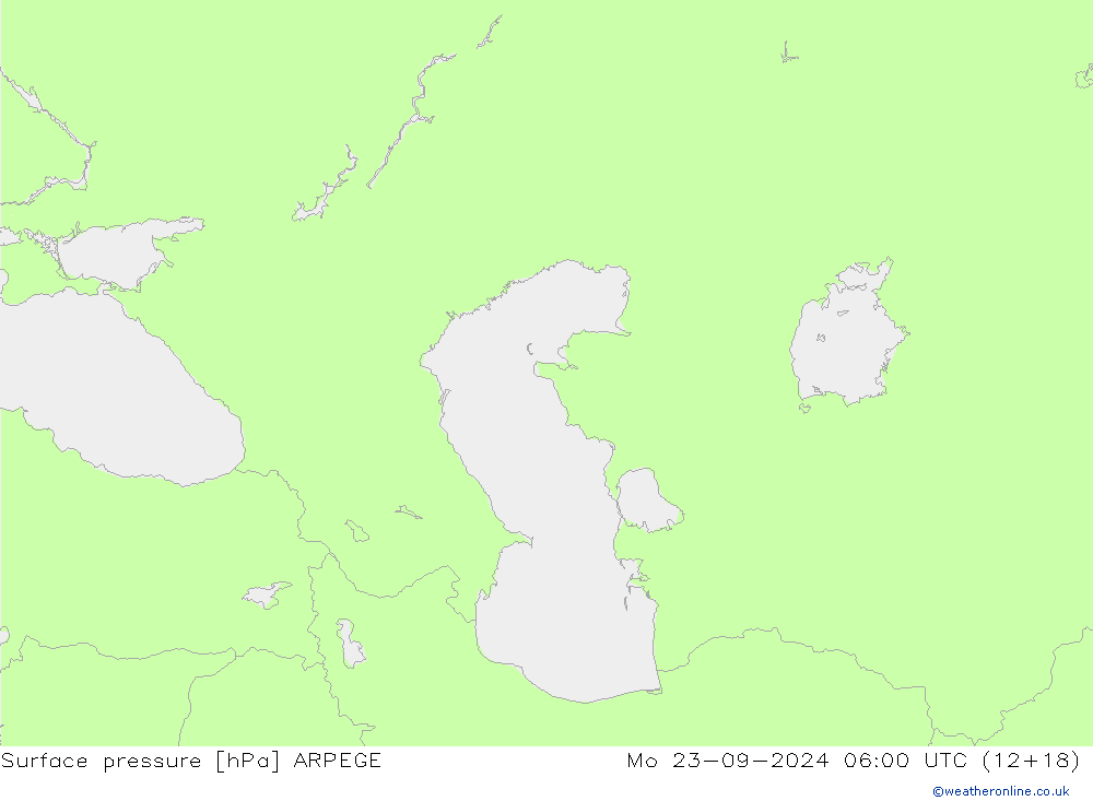 Surface pressure ARPEGE Mo 23.09.2024 06 UTC