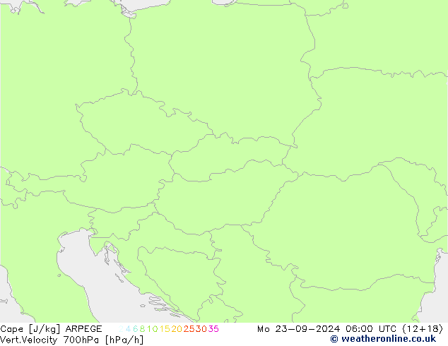 Cape ARPEGE Mo 23.09.2024 06 UTC