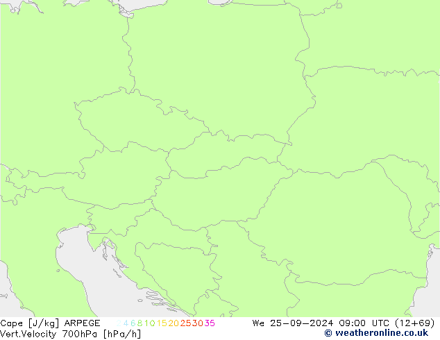 Cape ARPEGE We 25.09.2024 09 UTC