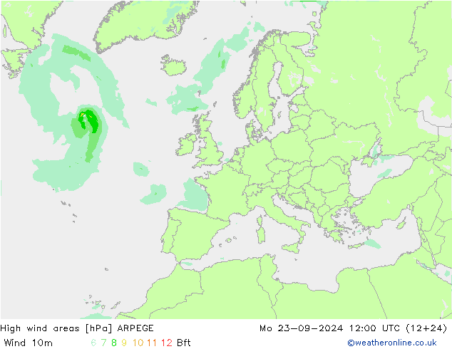 Sturmfelder ARPEGE Mo 23.09.2024 12 UTC