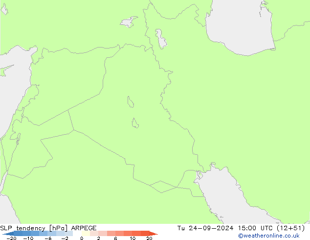 Y. Basıncı eğilimi ARPEGE Sa 24.09.2024 15 UTC