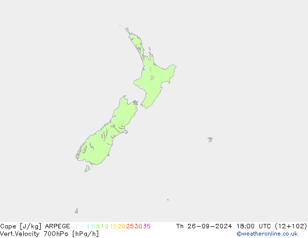 Cape ARPEGE jeu 26.09.2024 18 UTC