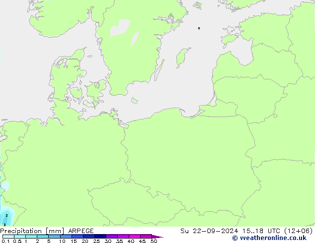 precipitação ARPEGE Dom 22.09.2024 18 UTC