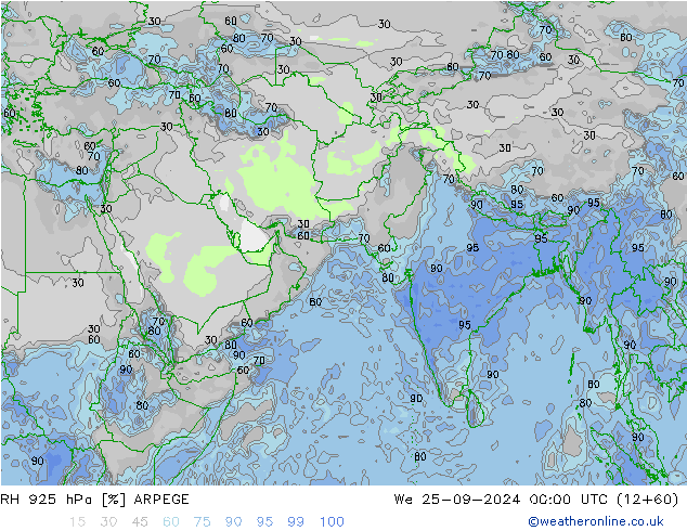 RV 925 hPa ARPEGE wo 25.09.2024 00 UTC