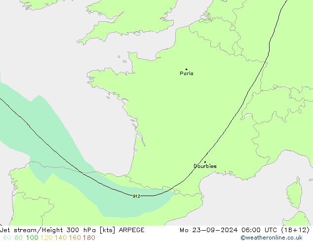 Polarjet ARPEGE Mo 23.09.2024 06 UTC