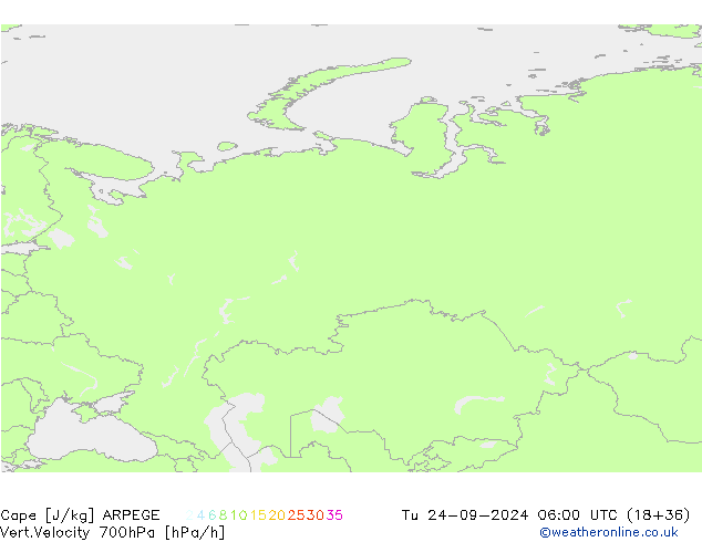 Cape ARPEGE вт 24.09.2024 06 UTC