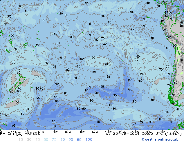 2m Nispi Nem ARPEGE Çar 25.09.2024 00 UTC