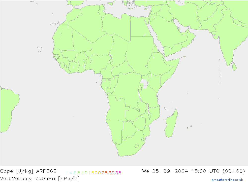 Cape ARPEGE We 25.09.2024 18 UTC