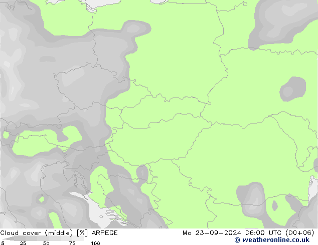 nuvens (médio) ARPEGE Seg 23.09.2024 06 UTC