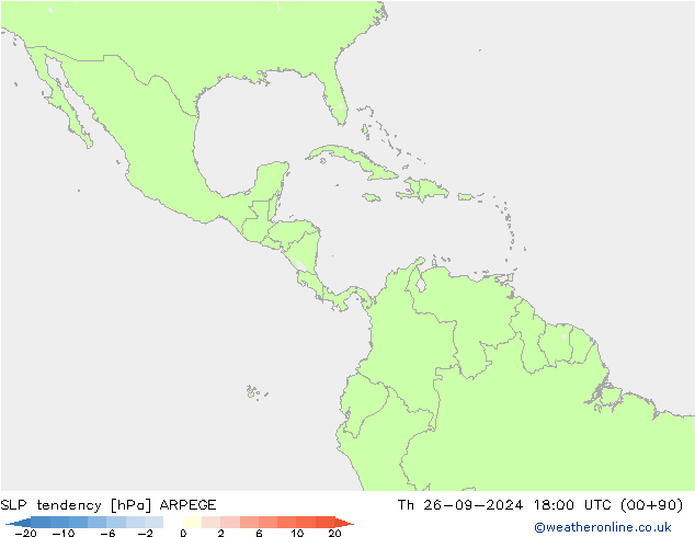 tendencja ARPEGE czw. 26.09.2024 18 UTC