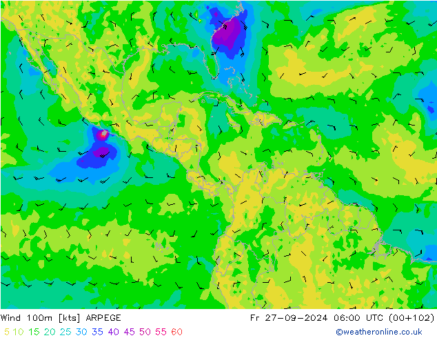  100m ARPEGE  27.09.2024 06 UTC