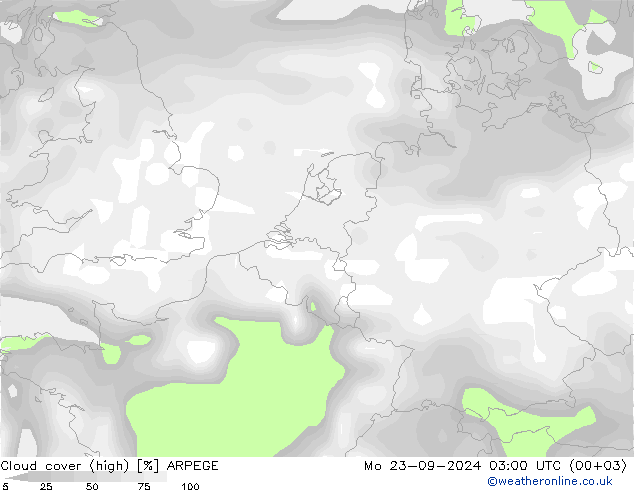 nuvens (high) ARPEGE Seg 23.09.2024 03 UTC