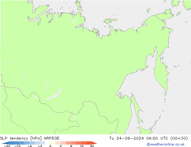 tendencja ARPEGE wto. 24.09.2024 06 UTC