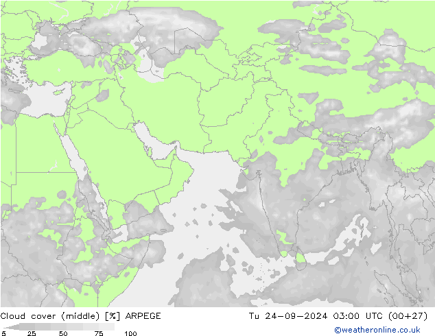 nuvens (médio) ARPEGE Ter 24.09.2024 03 UTC