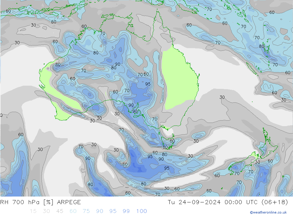 700 hPa Nispi Nem ARPEGE Sa 24.09.2024 00 UTC