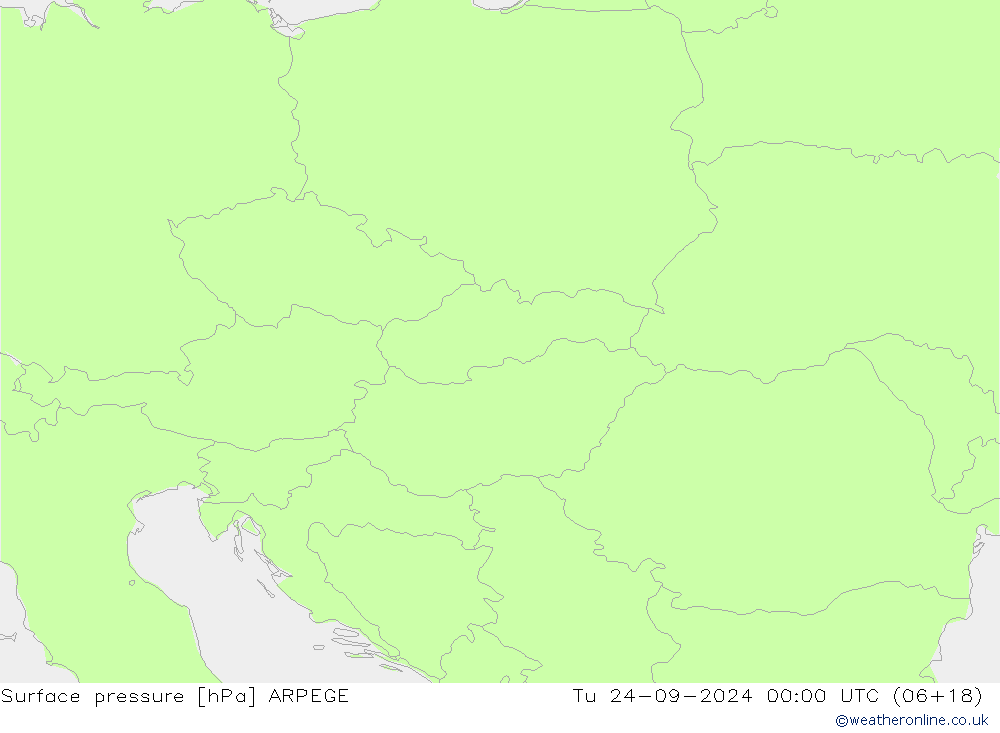 pression de l'air ARPEGE mar 24.09.2024 00 UTC