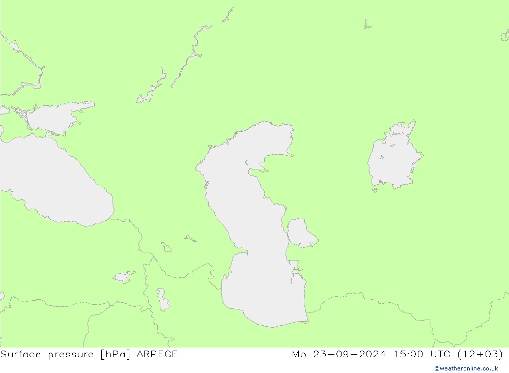 Surface pressure ARPEGE Mo 23.09.2024 15 UTC