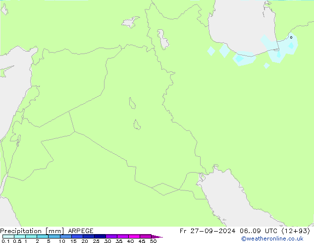 Yağış ARPEGE Cu 27.09.2024 09 UTC