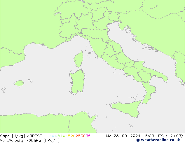 Cape ARPEGE lun 23.09.2024 15 UTC