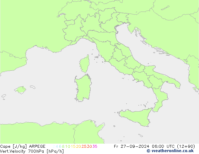 Cape ARPEGE vie 27.09.2024 06 UTC