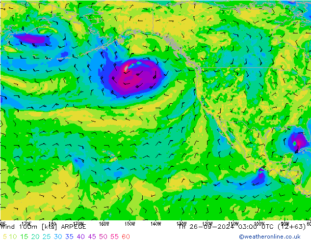 wiatr 100m ARPEGE czw. 26.09.2024 03 UTC