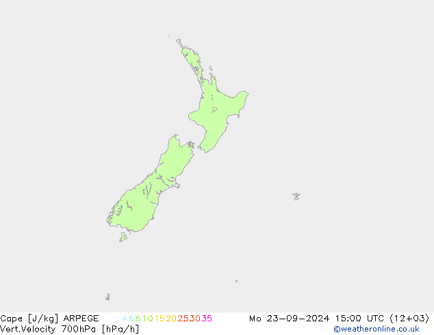 Cape ARPEGE Mo 23.09.2024 15 UTC