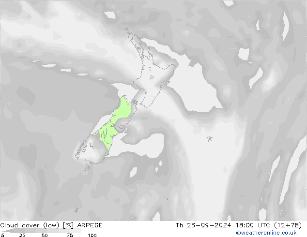 nuvens (baixo) ARPEGE Qui 26.09.2024 18 UTC