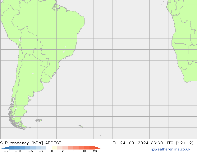 SLP tendency ARPEGE Ter 24.09.2024 00 UTC