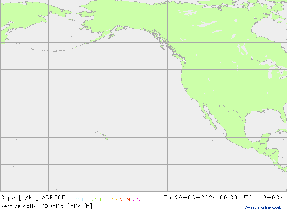 Cape ARPEGE Per 26.09.2024 06 UTC