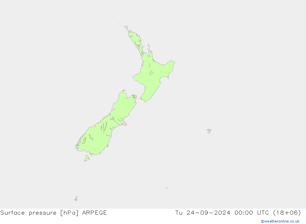 Luchtdruk (Grond) ARPEGE di 24.09.2024 00 UTC