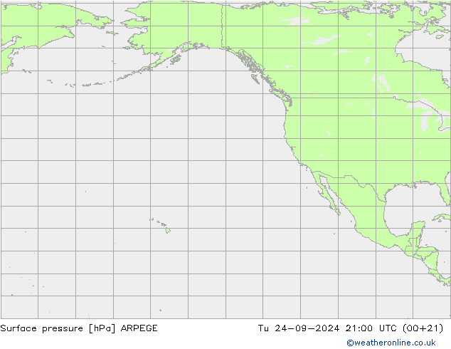 Yer basıncı ARPEGE Sa 24.09.2024 21 UTC