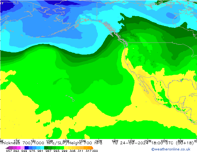 Thck 700-1000 hPa ARPEGE mar 24.09.2024 18 UTC